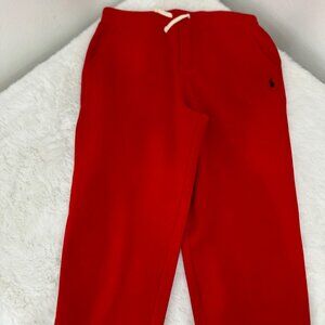 Polo Ralph Lauren Boys Red Fleece Jogger Pants